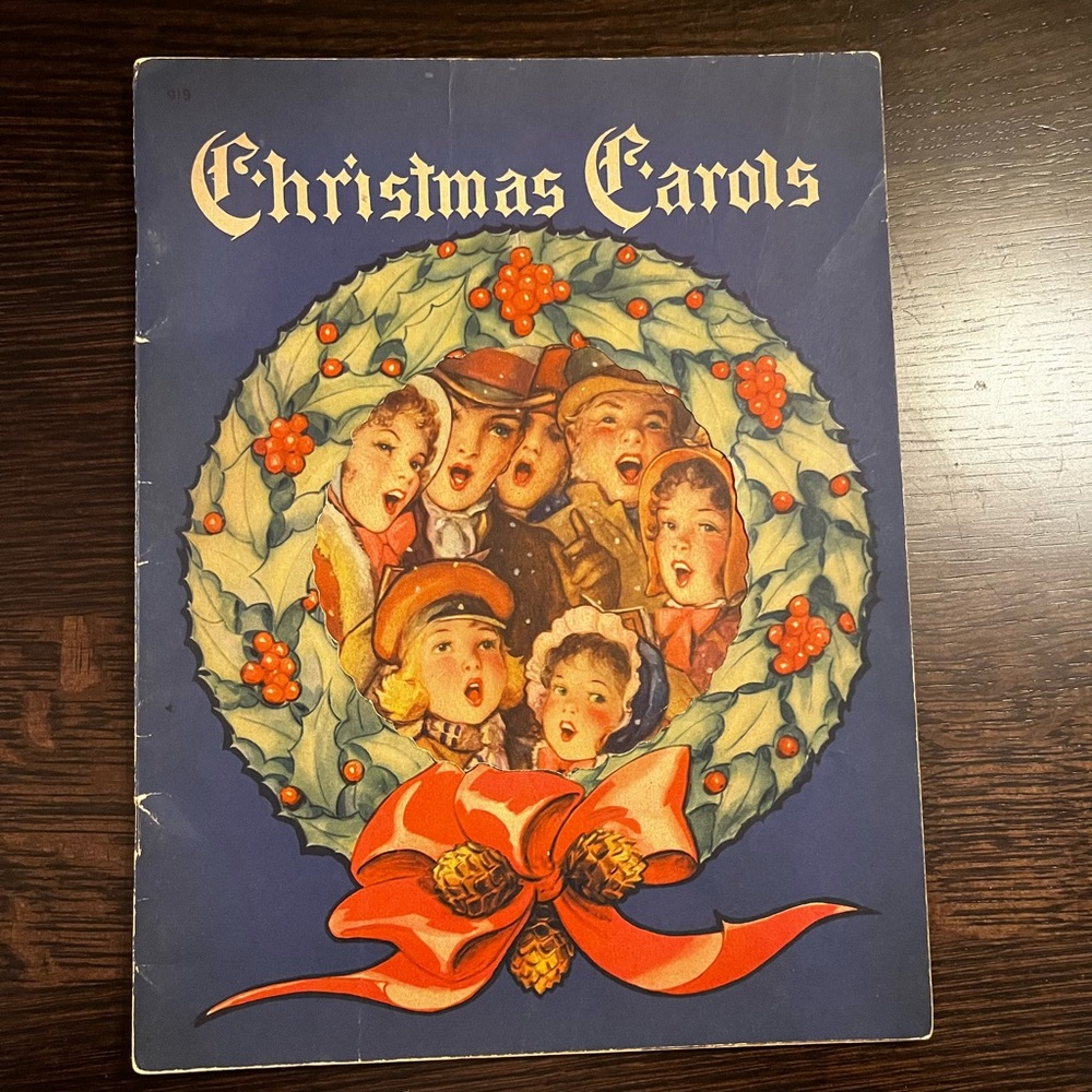 Christmas Carols Sheet Music Illustrations FD Lohman Whitman 1945